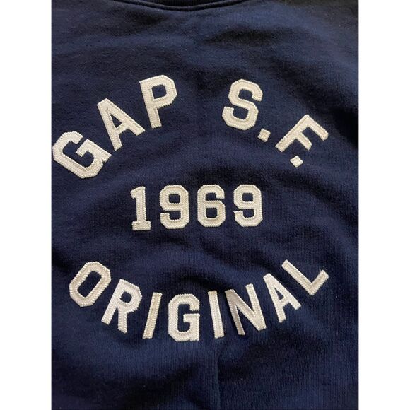 Gap Pull Over Sweater Blue Crewneck Women’s Reg Size L SF 1969 Original - Picture 4 of 6